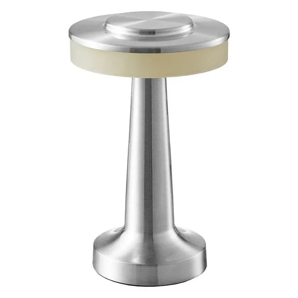 Lampe de Chevet UFO Métal Tactile Rechargeable  Silver E